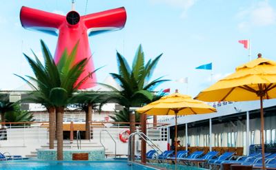 Carnival Ecstasy pool deck