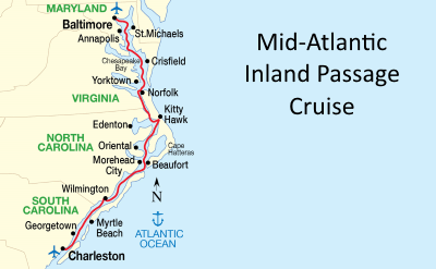Mid-Atlantic cruise map